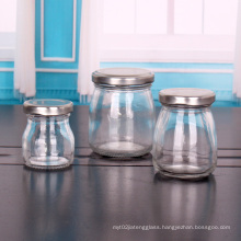 100ml 150ml Glass pudding jar with twist-off lid